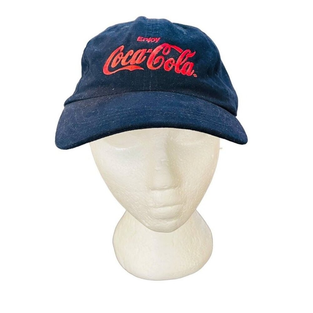 Coca Cola Brand‎ USA Hat Navy Blue Baseball Cap OS